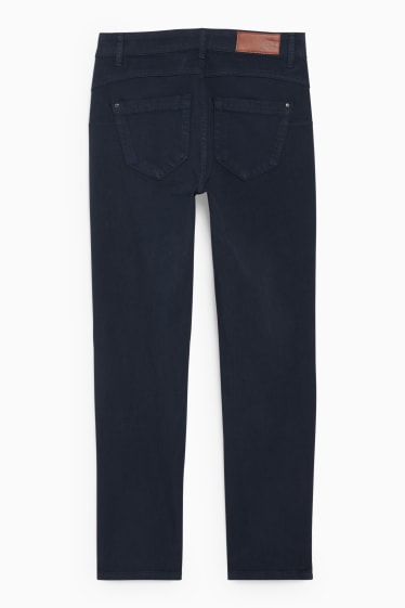 Dona - Pantalons - slim fit - mid waist - 4 Way Stretch - blau fosc