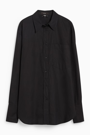 Mujer - Blusa - de planchado fácil - negro