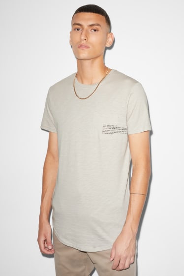 Mężczyźni - CLOCKHOUSE - T-shirt - brązowoszary