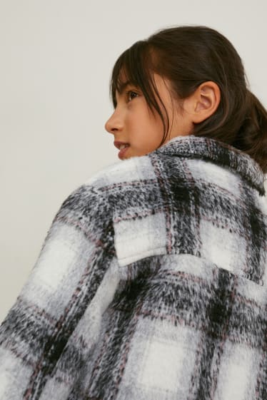 Children - Shacket - check - black / gray