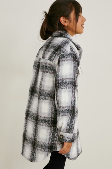 Children - Shacket - check - black / gray