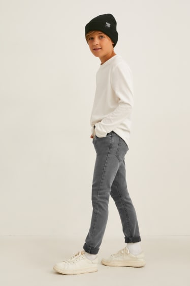 Niños - Pack de 2 - skinny jeans - gris jaspeado