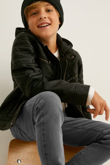 Kinderen: jongens - Set van 2 - skinny jeans - grijs-mix
