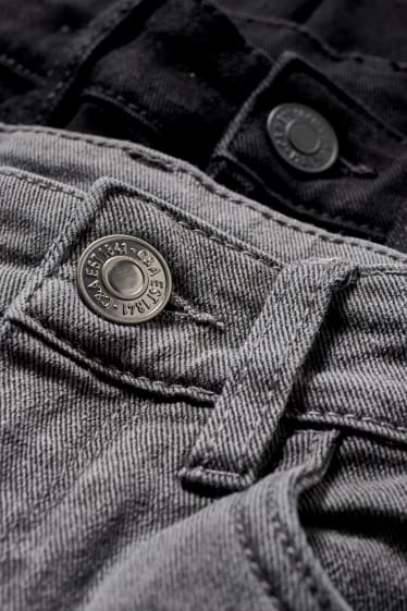 Bambini - Confezione da 2 - skinny jeans - grigio melange