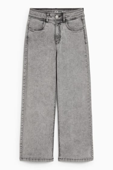 Kinder Mädchen - Wide Leg Jeans - helljeansgrau