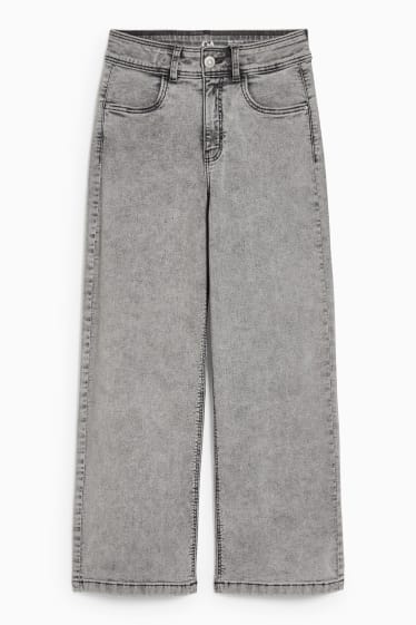 Niños - Wide leg jeans - vaqueros - gris claro