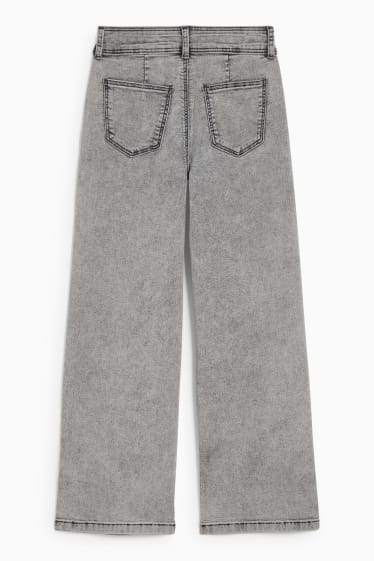 Kinder Mädchen - Wide Leg Jeans - helljeansgrau