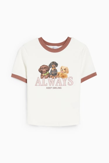 Femmes - CLOCKHOUSE - T-shirt court - blanc