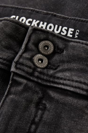 Tieners & jongvolwassenen - CLOCKHOUSE - skinny jeans - mid waist - push-up effect - zwart