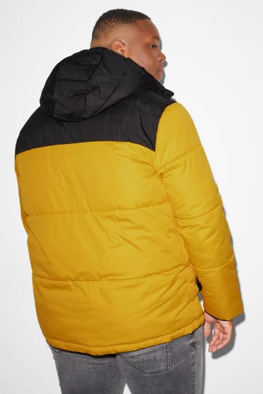 Men - CLOCKHOUSE - quilted jacket with hood - yellow