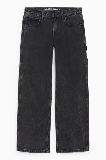 Dames - CLOCKHOUSE - loose fit jeans - low waist - zwart