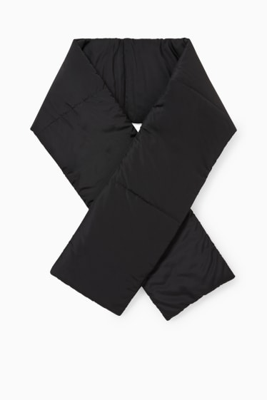 Dames - Gewatteerde sjaal - zwart