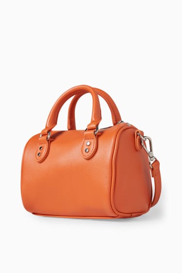 Women - Small handbag - faux leather - orange