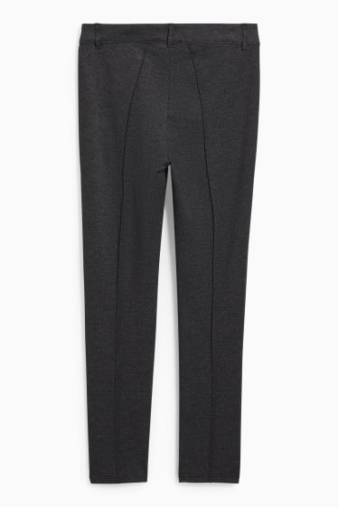 Donna - Pantaloni di jersey - slim fit - grigio scuro