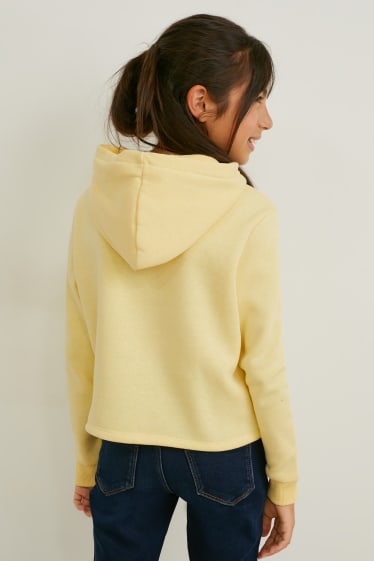 Enfants - SmileyWorld - sweat à capuche - à fleurs - jaune clair