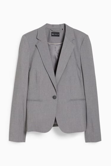 Femmes - Blazer de bureau - regular fit - gris chiné