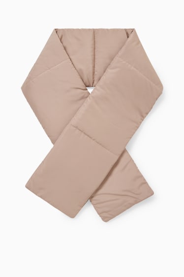 Women - Quilted scarf - taupe