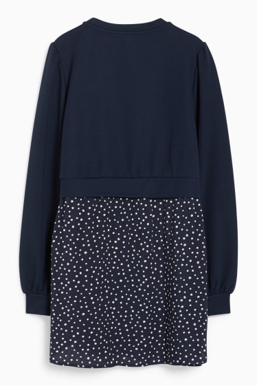 Damen - Umstands-Sweatshirt - 2-in-1-Look - dunkelblau