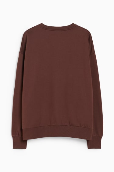Women - Sweatshirt - shiny - dark brown