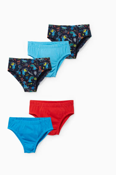 Kinderen: jongens - Set van 5 - slip - blauw
