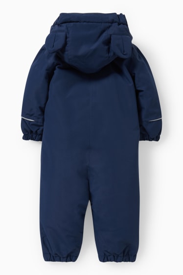 Neonati - Tuta da neve con cappuccio per neonati - blu scuro