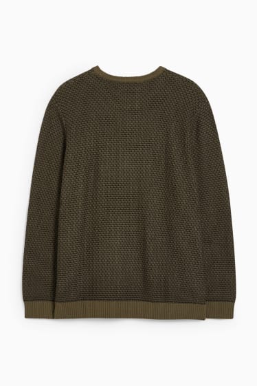 Hommes - CLOCKHOUSE - pullover - vert foncé / noir