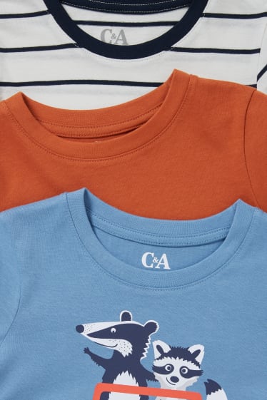 Niños - Pack de 3 - camisetas de manga larga - azul