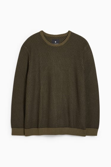 Hommes - CLOCKHOUSE - pullover - vert foncé / noir