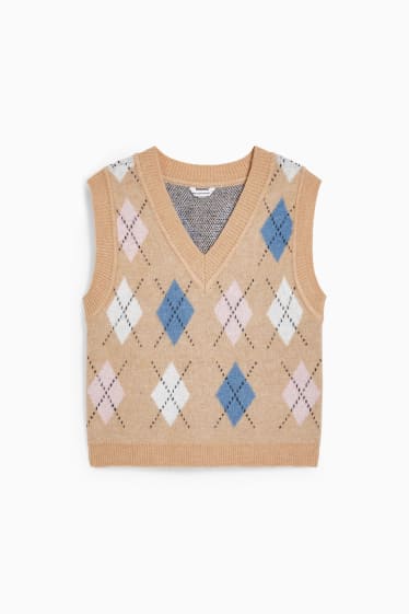 Femmes - CLOCKHOUSE - pull sans manches - beige