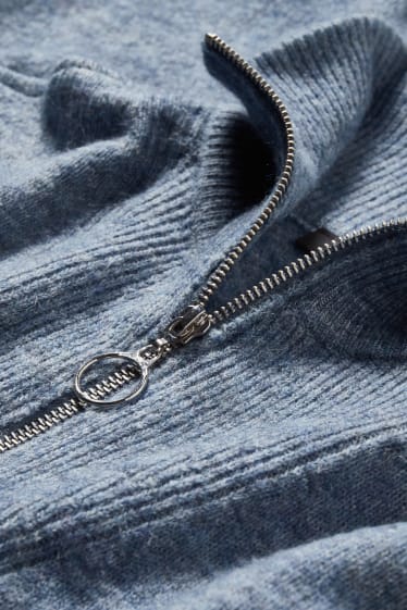 Femmes - Robe en maille - bleu chiné