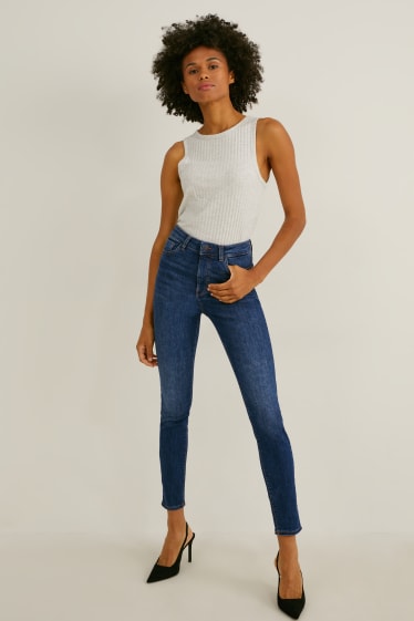 Kobiety - Skinny jeans - wysoki stan - LYCRA® - dżins-niebieski