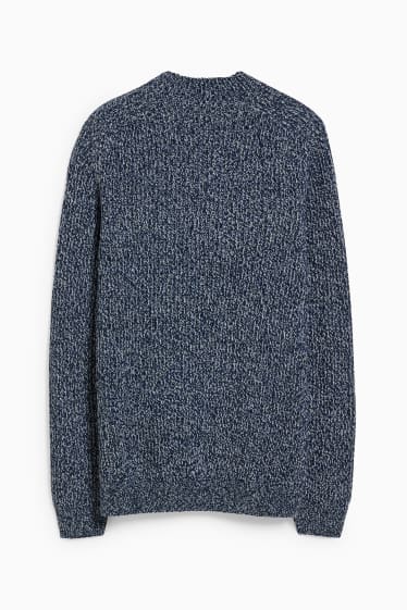 Hommes - Pull - bleu foncé / blanc