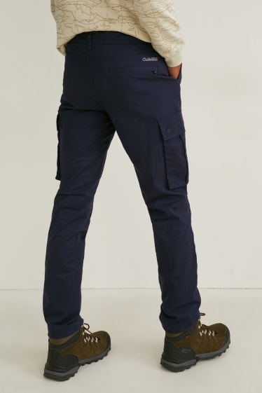 Hommes - Pantalon cargo - regular fit - LYCRA® - bleu foncé