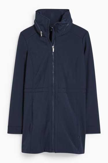 Donna - Giacca softshell con cappuccio - blu scuro