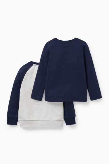 Kinderen: jongens - Paw Patrol - set - longsleeve en sweatshirt - 2-delig - donkerblauw