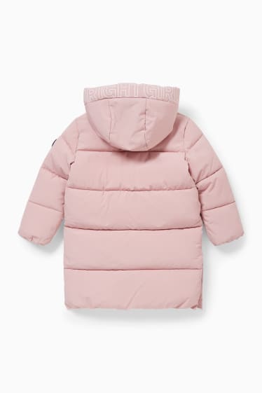 Kinderen - Gewatteerde jas met capuchon  - roze