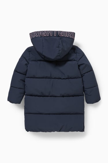 Bambine - Giacca trapuntata con cappuccio - blu scuro