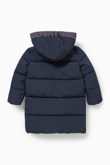 Kinderen - Gewatteerde jas met capuchon  - donkerblauw