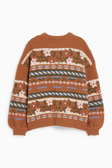 Teens & young adults - CLOCKHOUSE - jumper - floral - brown