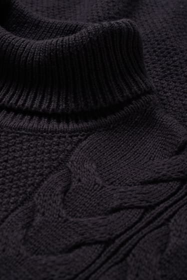 Men - Polo neck jumper - dark blue