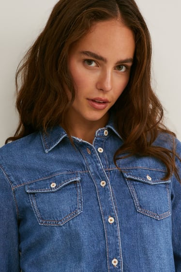 Dona - Camisa texana - texà blau