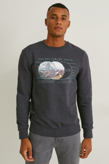 Hommes - Sweat-shirt - gris chiné