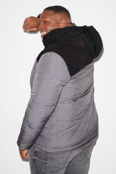 Hombre - CLOCKHOUSE - chaqueta acolchada con capucha - gris jaspeado