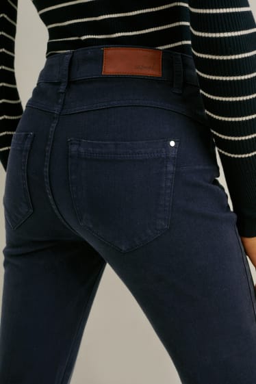 Mujer - Pantalón - slim fit - mid waist - 4 Way Stretch - azul oscuro