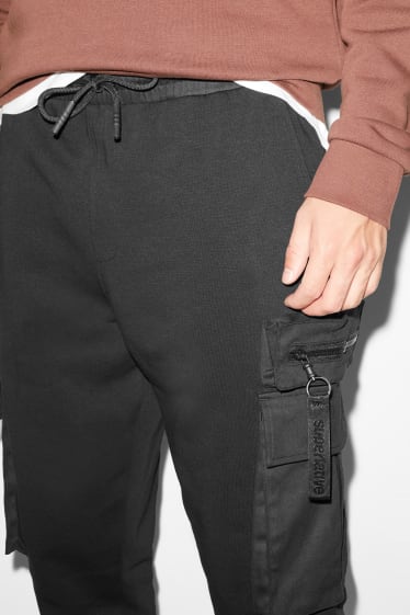 Pánské - CLOCKHOUSE - teplákové kalhoty - černá