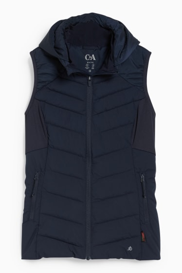 Dames - Doorgestikte bodywarmer met capuchon - THERMOLITE® - donkerblauw