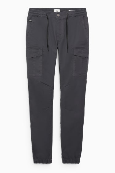 Men - Cargo trousers - tapered fit - LYCRA® - anthracite
