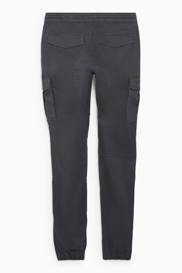 Men - Cargo trousers - tapered fit - LYCRA® - anthracite