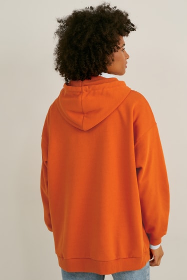 Kobiety - Bluza z kapturem - pomarańczowy