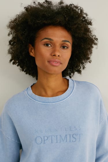 Women - Sweatshirt - light blue-melange